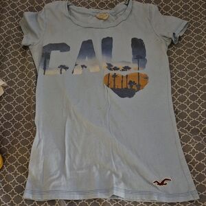 Hollister Light Blue CALI Tee